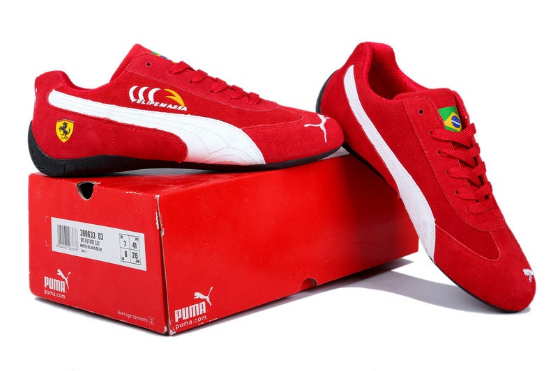 puma red loafers