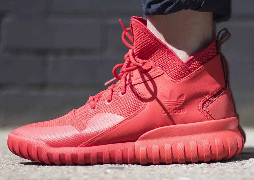 red tubular x shoes