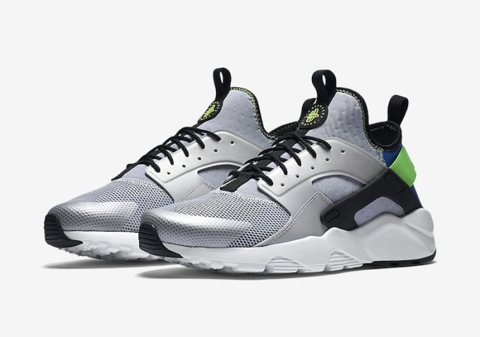 nike huarache mens blue and grey