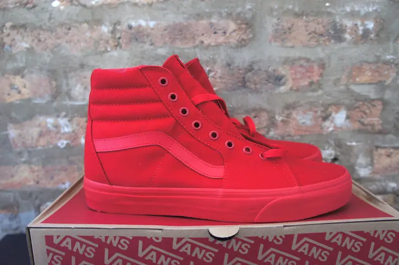 high top vans all red