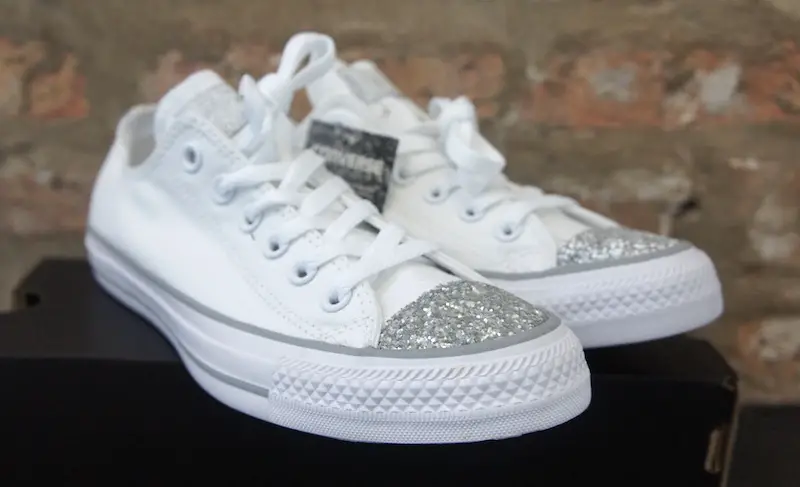 white converse glitter toe