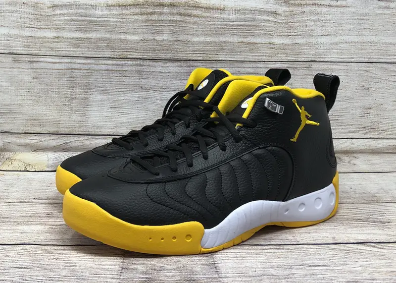 black and yellow jumpman shoes