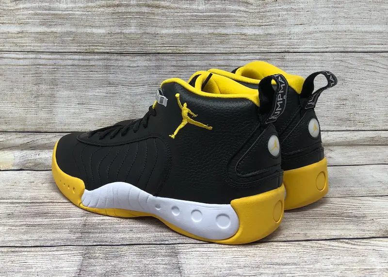 black and yellow jumpman shoes
