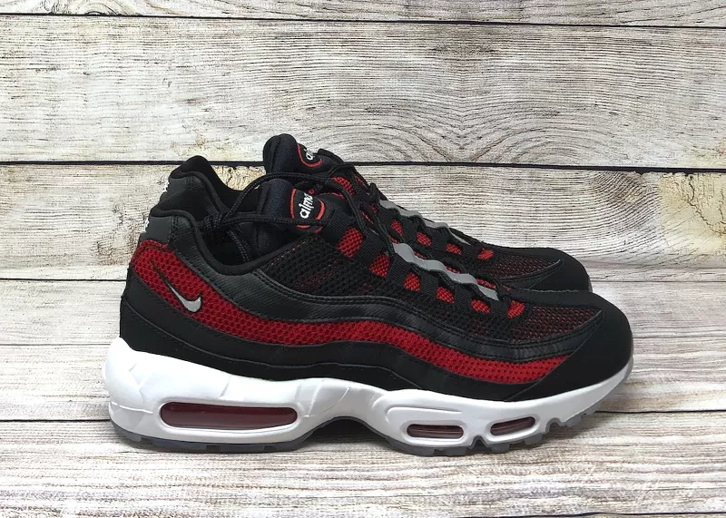 Red white black air max 95 online