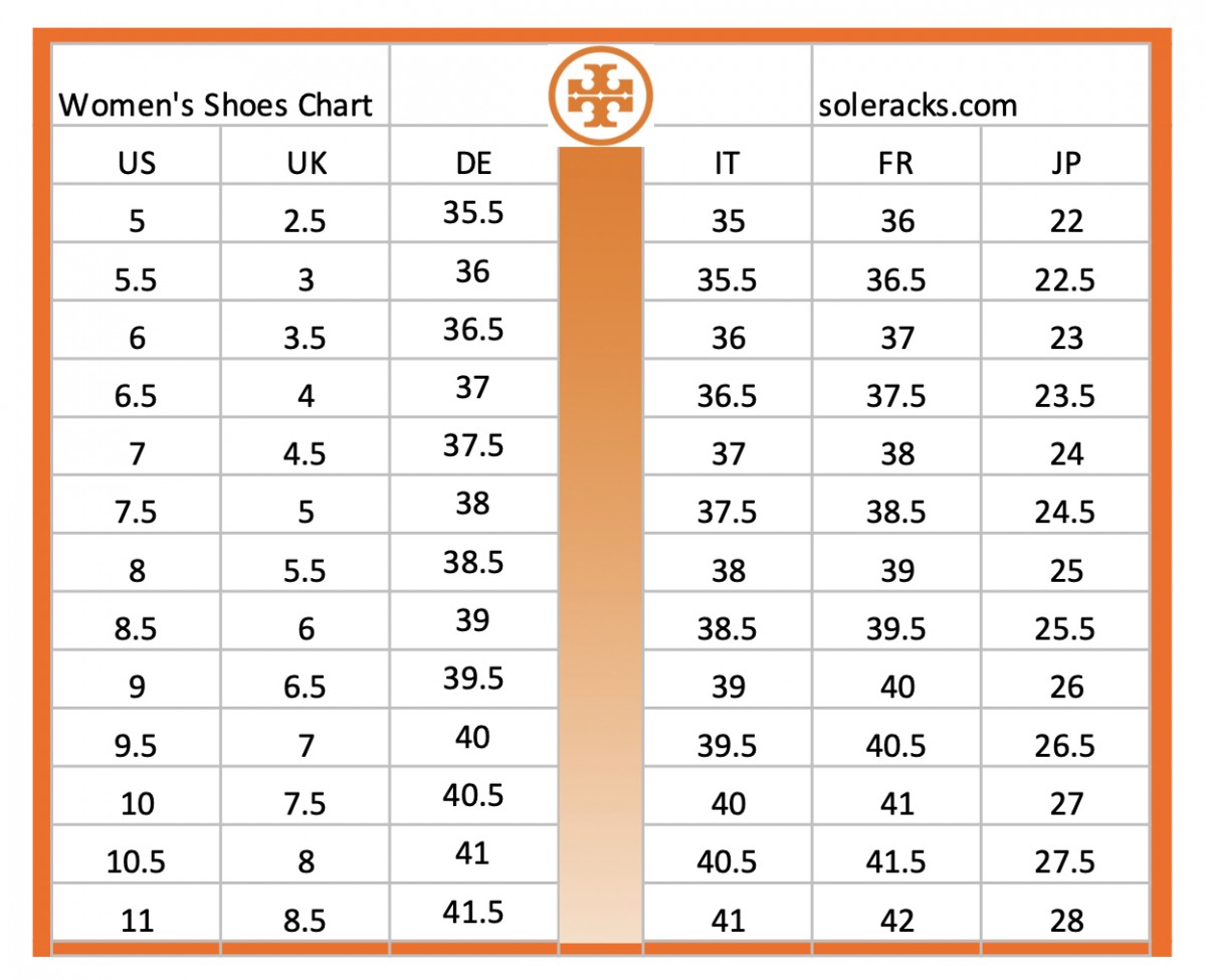 Tory Burch Shoes Size Chart Soleracks