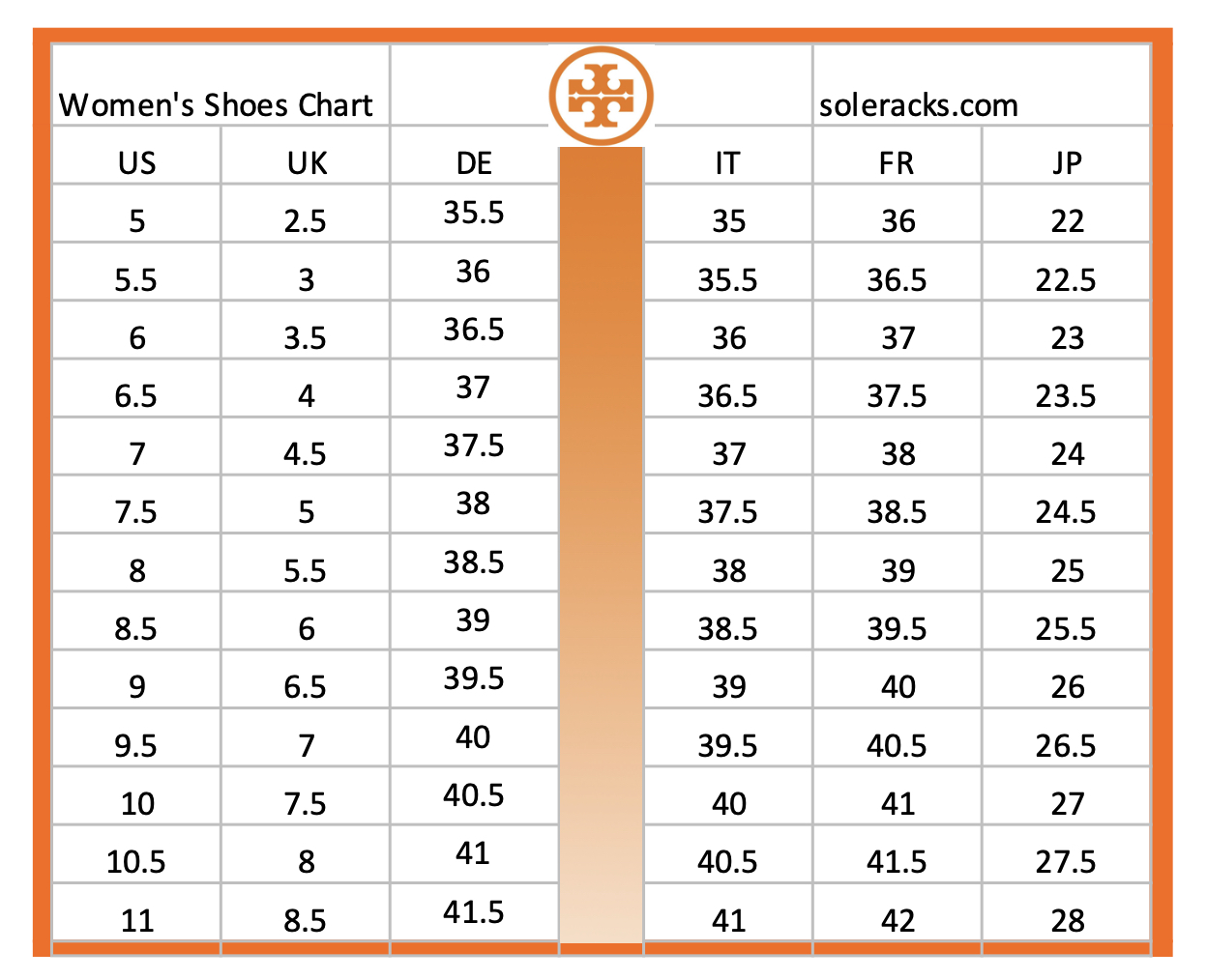 versace shoe size chart