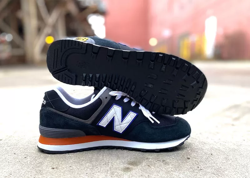 New balance 574 blue on feet best sale