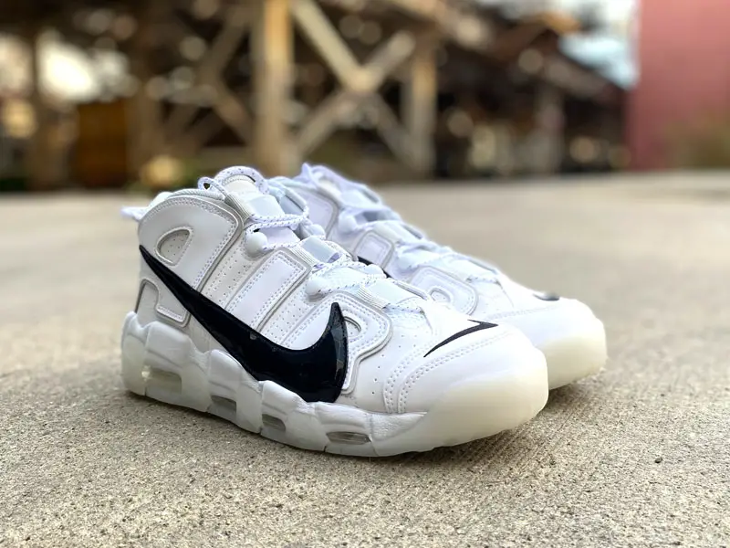 Unboxing/Reviewing The Nike Air More Uptempo '96 White/University Red Shoes  (On Feet) 4K 