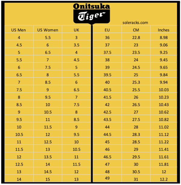 Shoes Size Conversion Chart Soleracks 4281